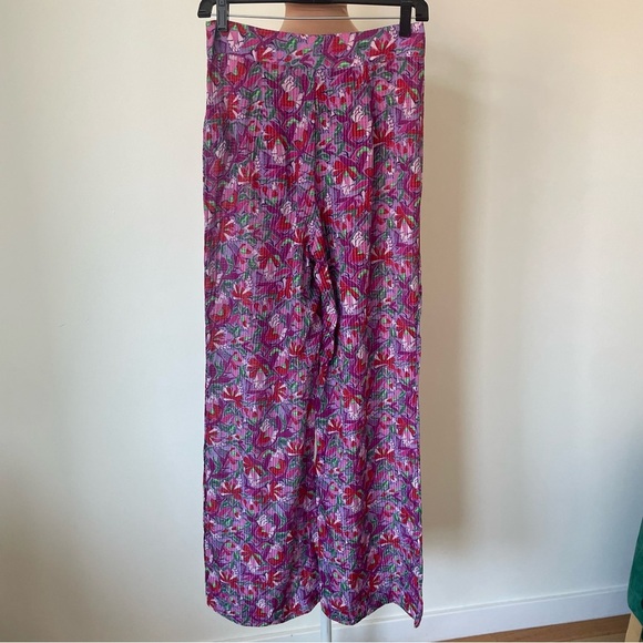 BA&SH Abo Floral Print Violet Purple High Waist Flowy Trouser Pants EUC Size XS - Picture 4 of 10